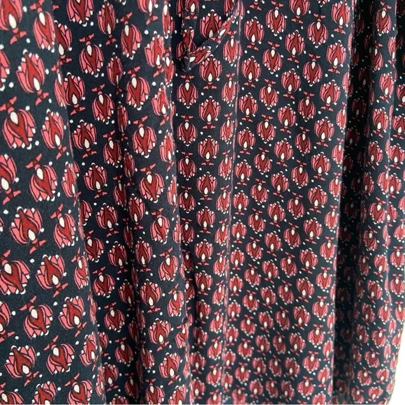 ADDITION ELLE NAVY/RED/PINK 100% RAYON GEOMETRIC PRINT BLOUSE W/TIE NECKLINE, 18 - Picture 7 of 12
